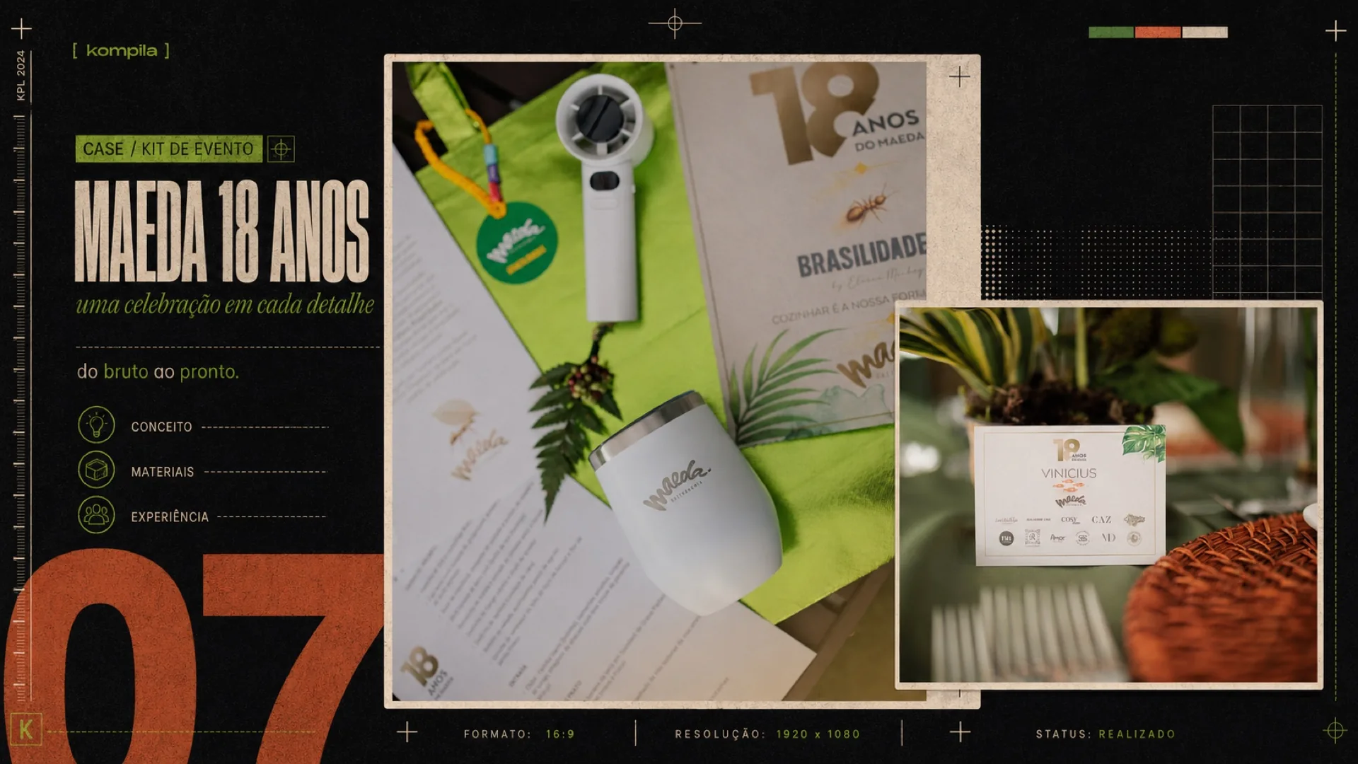 Case kit de evento Maeda 18 anos